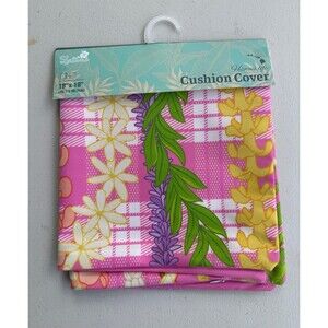 NWT Leilani Hawaiian Lei Pikake Puakenikeni Lokelani Zipper Pillow Case 18"